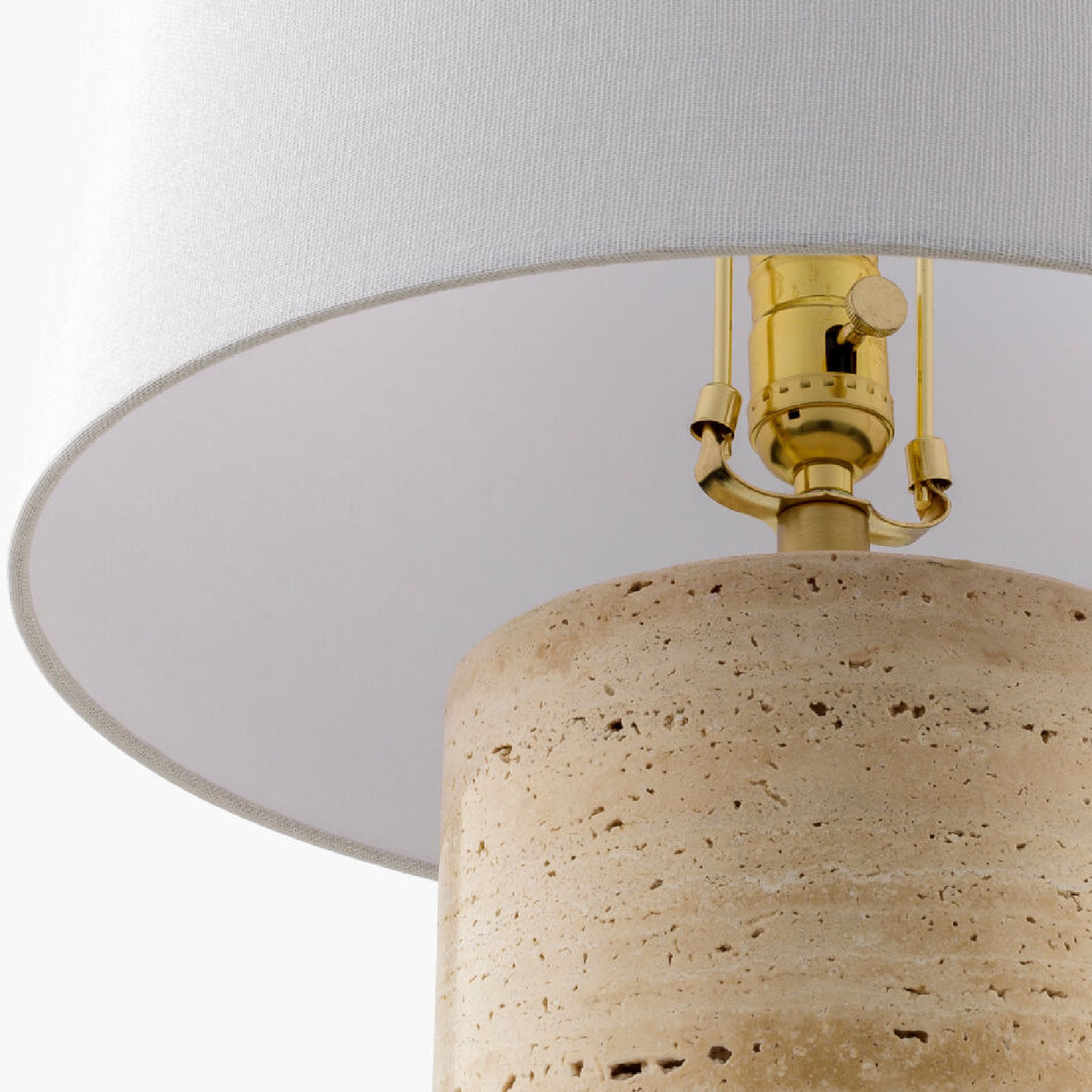   Modern European furniture - Travertine Base Accent Table Lamp - www.oroa.com | Oroa.com