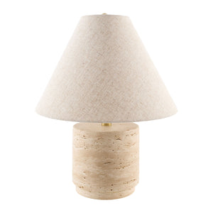   Modern European furniture - Travertine Base Accent Table Lamp - www.oroa.com | Oroa.com