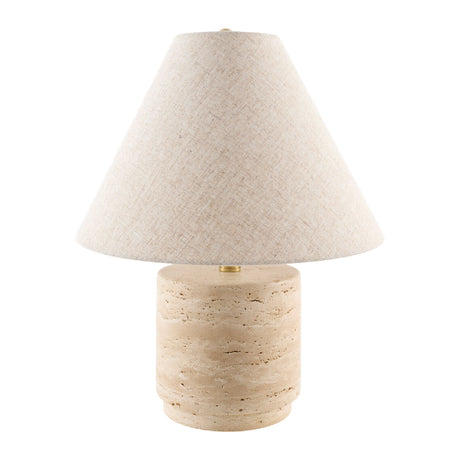   Modern European furniture - Travertine Base Accent Table Lamp - www.oroa.com | Oroa.com
