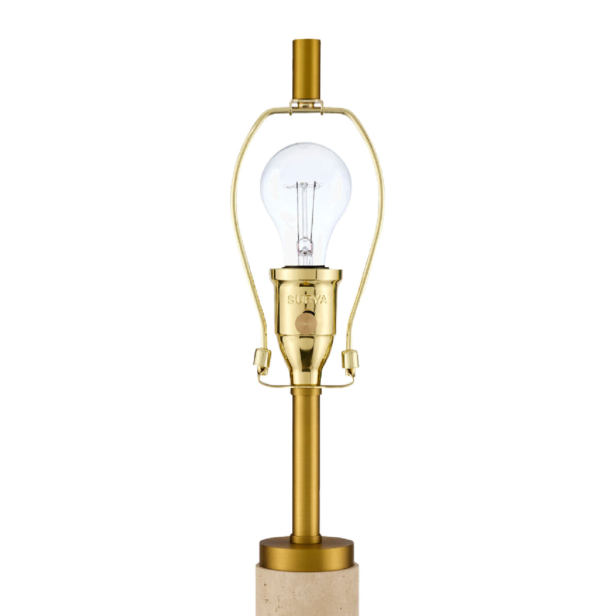   Modern European furniture - Beige Marble Accent Floor Lamp - www.oroa.com | Oroa.com
