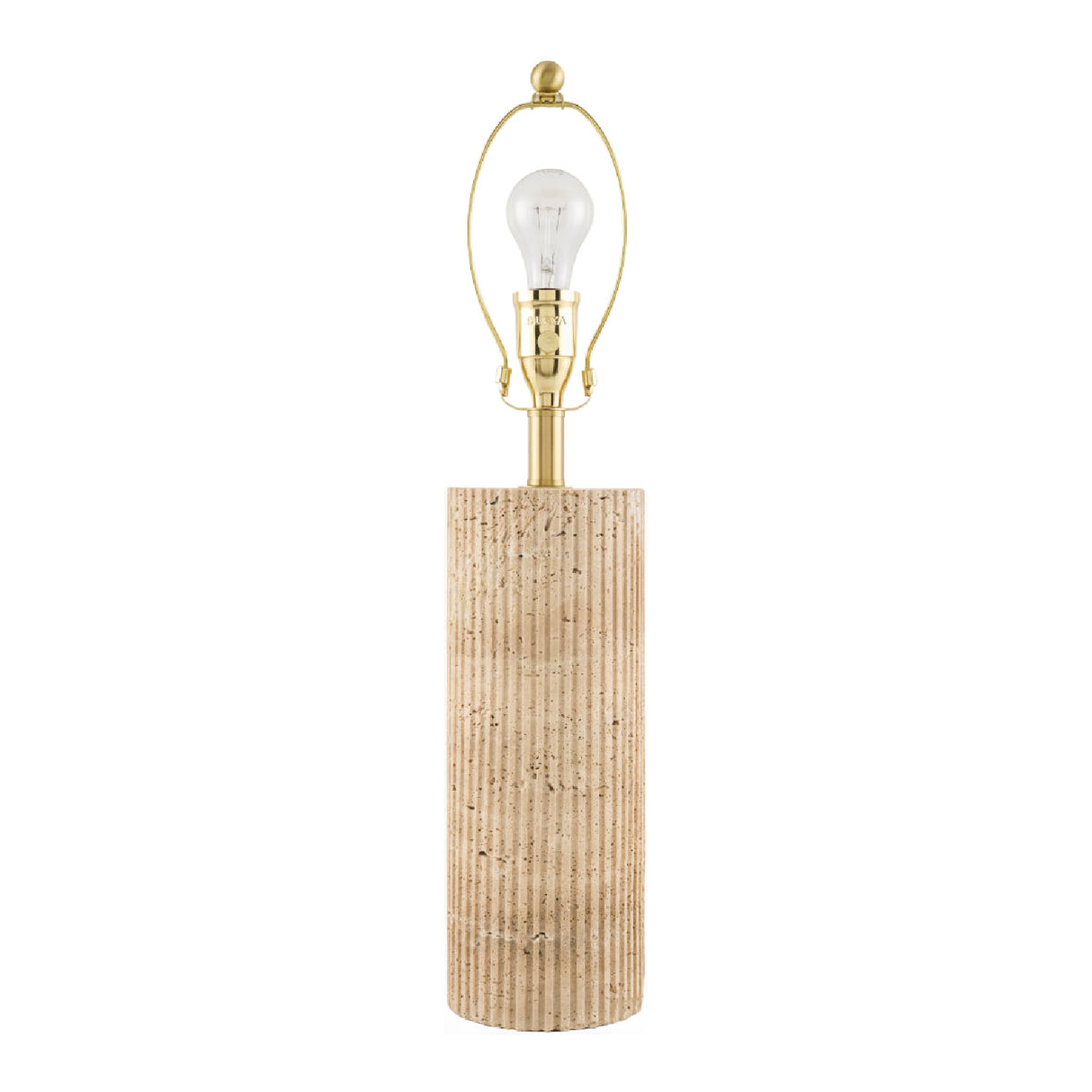   Modern European furniture - Reeded Travertine Accent Table Lamp - www.oroa.com | Oroa.com