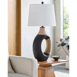   Modern European furniture - Rattan Wrapped Base Table Lamp - www.oroa.com | Oroa.com