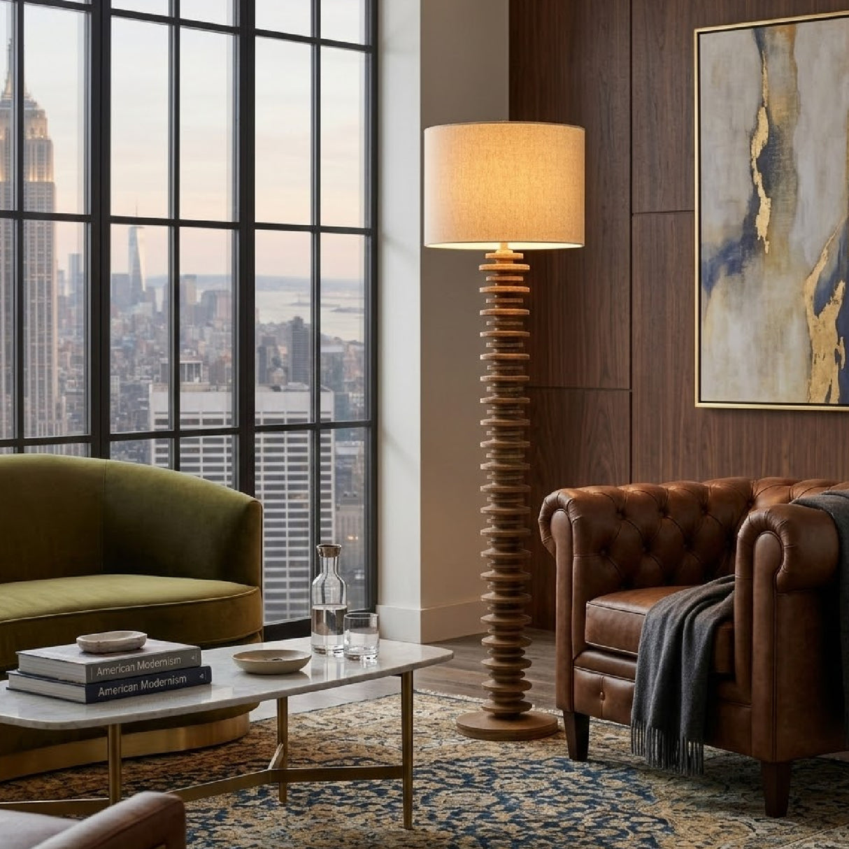   Modern European furniture - Stacked Circular Base Floor Lamp - www.oroa.com | Oroa.com