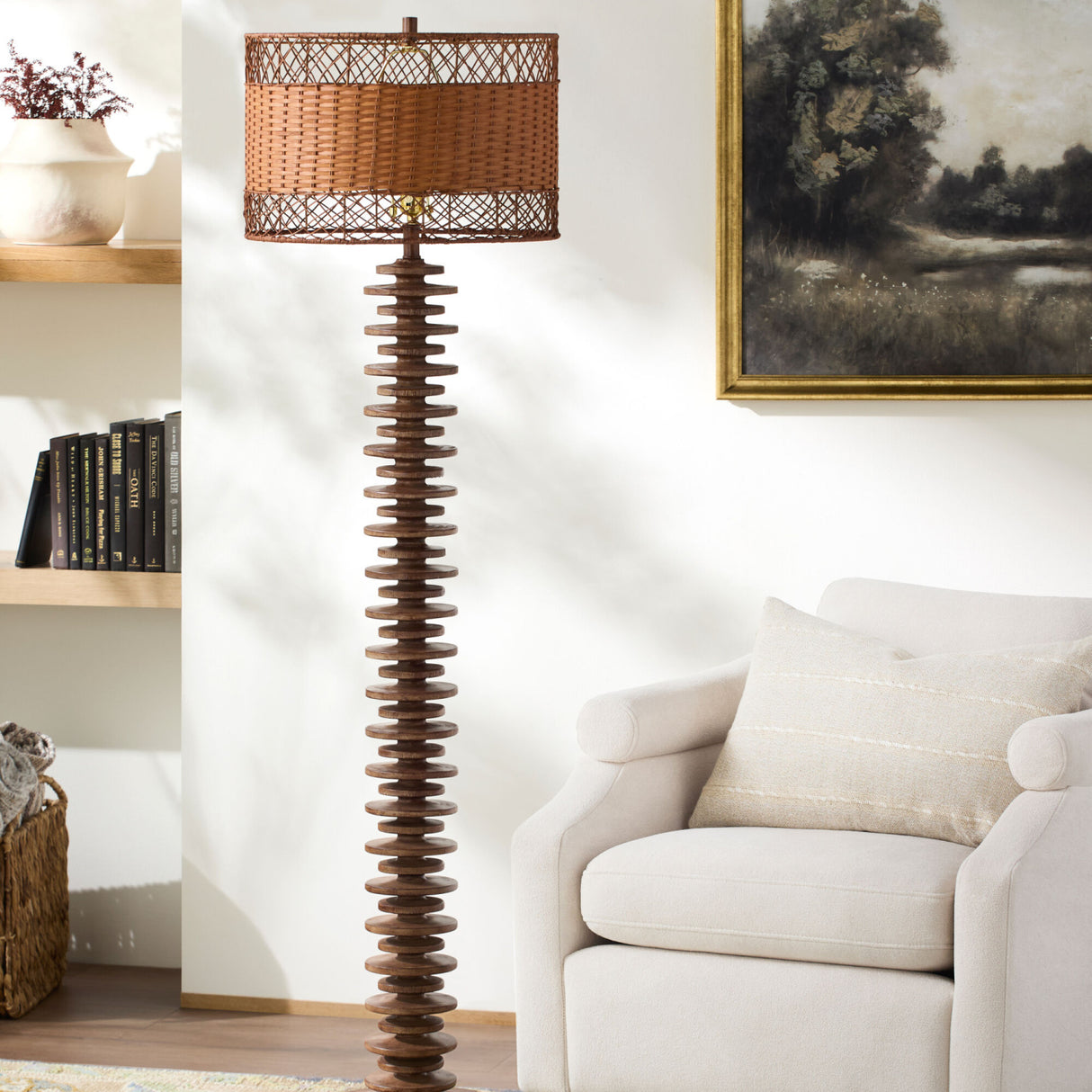   Modern European furniture - Stacked Circular Base Floor Lamp - www.oroa.com | Oroa.com