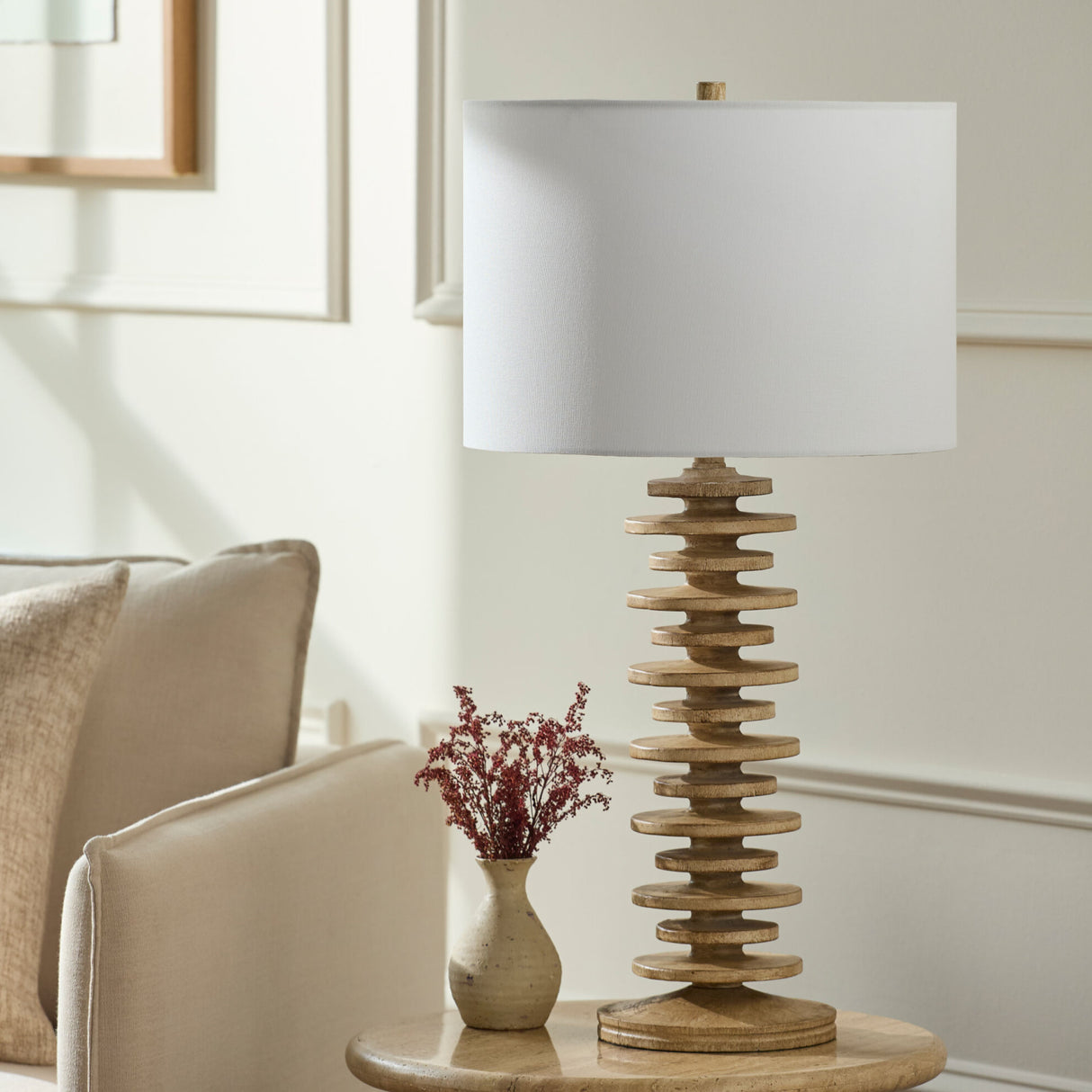   Modern European furniture - Stacked Circular Base Table Lamp - www.oroa.com | Oroa.com