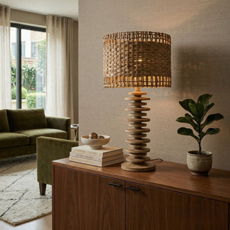   Modern European furniture - Braided Seagrass Accent Table Lamp - www.oroa.com | Oroa.com