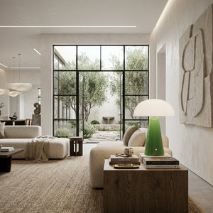   Modern European furniture - Hand-Painted Semi-Dome Table Lamp - www.oroa.com | Oroa.com