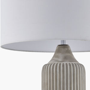   Modern European furniture - Reeded Gray Concrete Table Lamp - www.oroa.com | Oroa.com