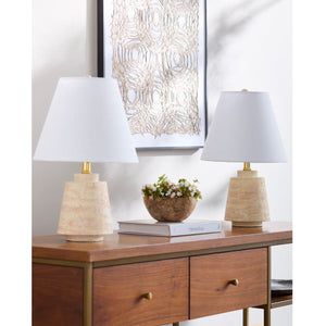   Modern European furniture - White Shade Accent Table Lamps (2) - www.oroa.com | Oroa.com