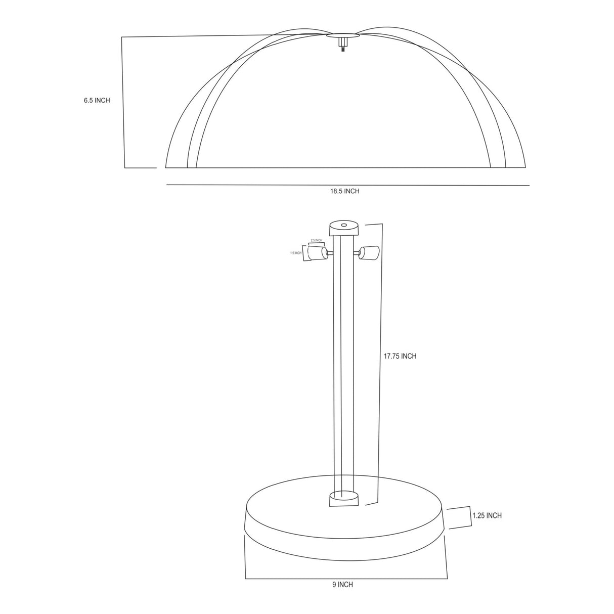   Modern European furniture - Black Metal Dome Table Lamp - www.oroa.com | Oroa.com