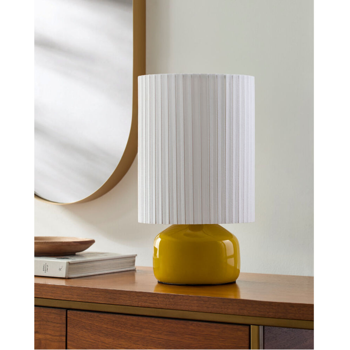   Modern European furniture - Reeded Linen Accent Table Lamp - www.oroa.com | Oroa.com
