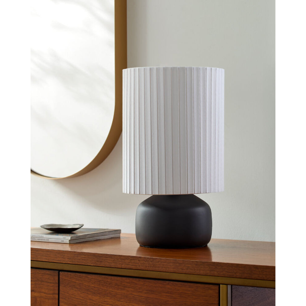   Modern European furniture - Reeded Linen Accent Table Lamp - www.oroa.com | Oroa.com
