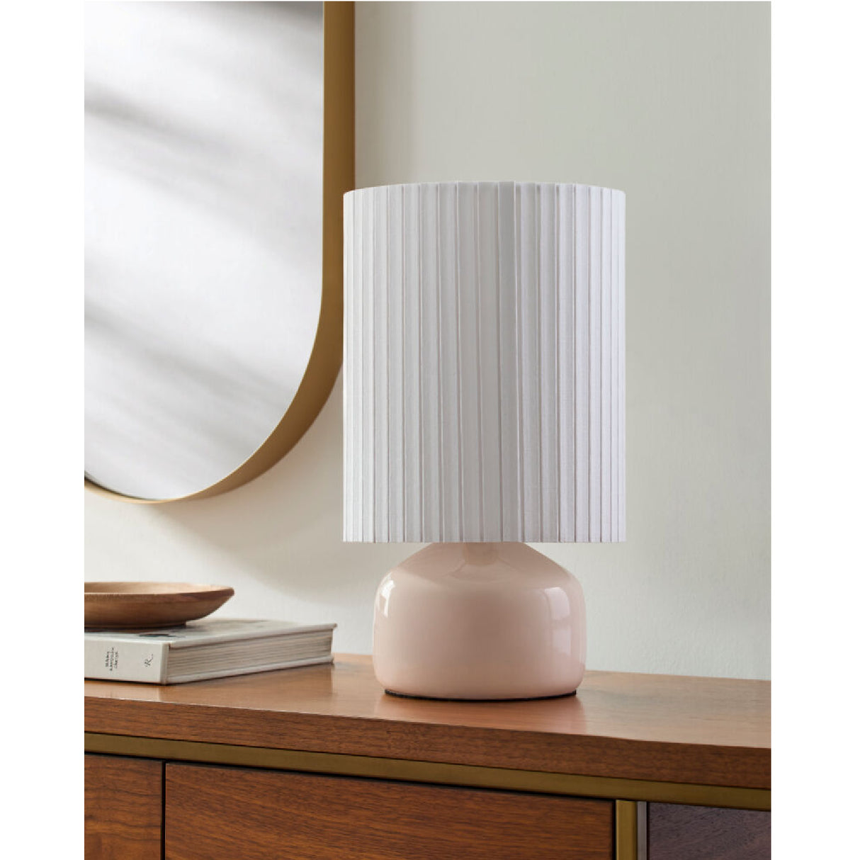   Modern European furniture - Reeded Linen Accent Table Lamp - www.oroa.com | Oroa.com