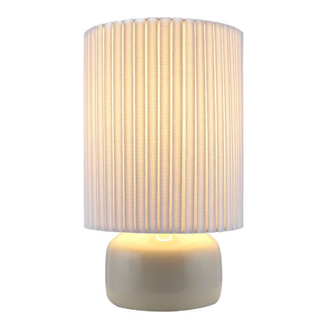Modern European furniture - Reeded Linen Accent Table Lamp - www.oroa.com