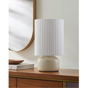   Modern European furniture - Reeded Linen Accent Table Lamp - www.oroa.com | Oroa.com