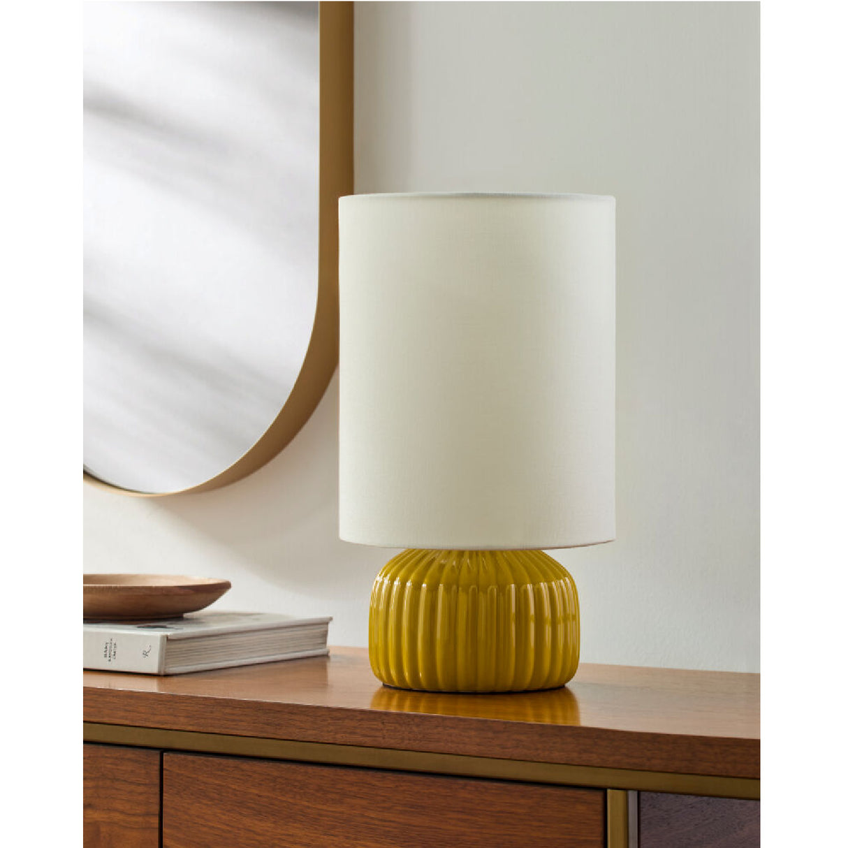   Modern European furniture - Fluted Ceramic Accent Table Lamp - www.oroa.com | Oroa.com