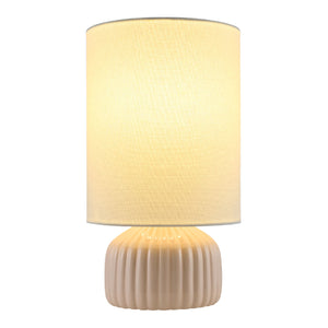   Modern European furniture - Fluted Ceramic Accent Table Lamp - www.oroa.com | Oroa.com