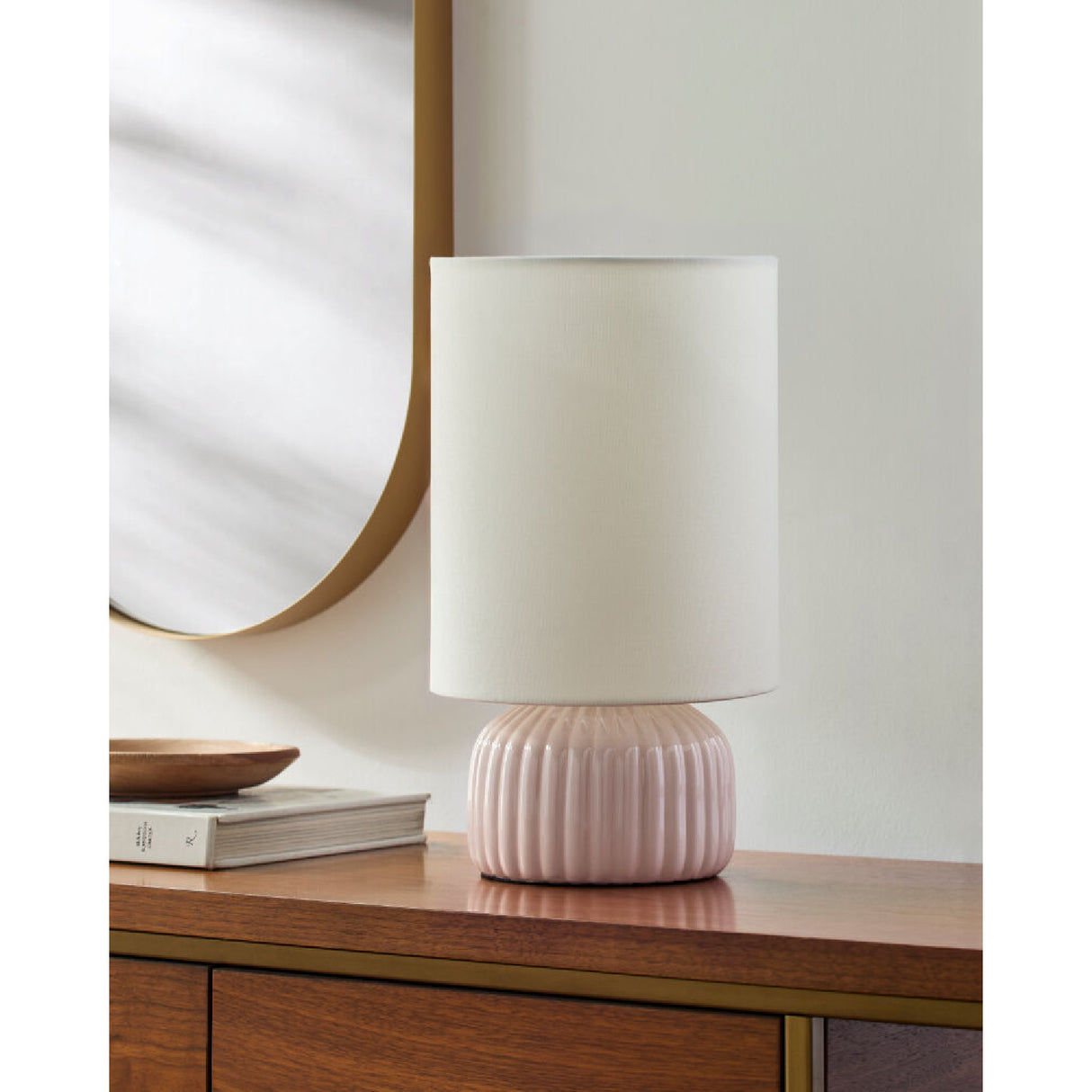   Modern European furniture - Fluted Ceramic Accent Table Lamp - www.oroa.com | Oroa.com