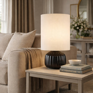   Modern European furniture - Fluted Ceramic Accent Table Lamp - www.oroa.com | Oroa.com