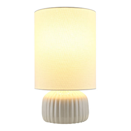   Modern European furniture - Fluted Ceramic Accent Table Lamp - www.oroa.com | Oroa.com