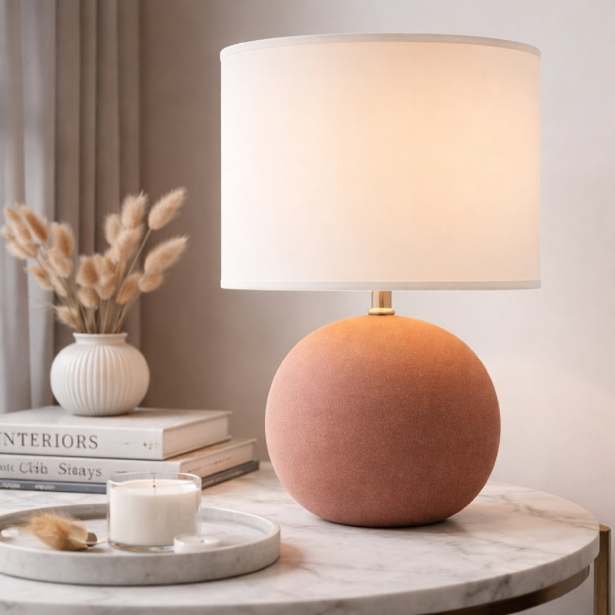   Modern European furniture - Round Ceramic Accent Table Lamp - www.oroa.com | Oroa.com
