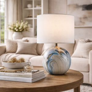   Modern European furniture - Swirl Round Ceramic Table Lamp - www.oroa.com | Oroa.com