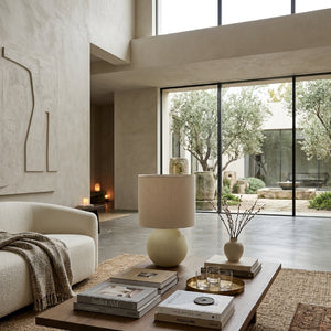   Modern European furniture - Round Glazed Ceramic Table Lamp - www.oroa.com | Oroa.com