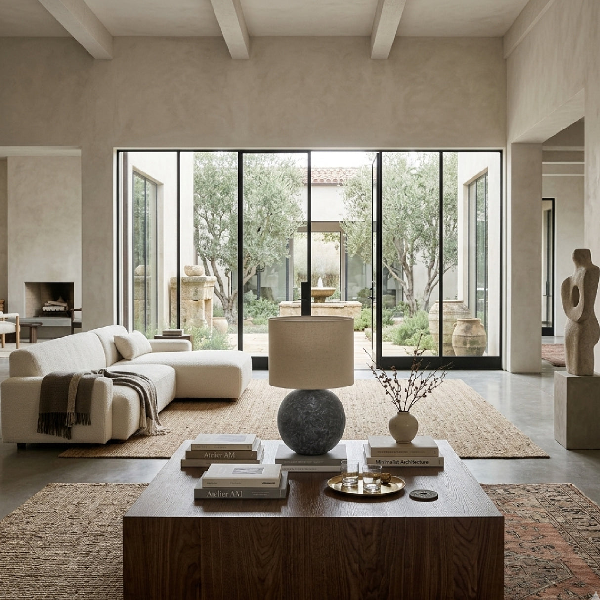   Modern European furniture - Round Glazed Ceramic Table Lamp - www.oroa.com | Oroa.com