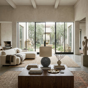   Modern European furniture - Round Glazed Ceramic Table Lamp - www.oroa.com | Oroa.com
