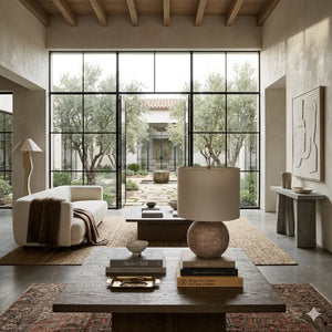   Modern European furniture - Round Glazed Ceramic Table Lamp - www.oroa.com | Oroa.com