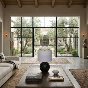   Modern European furniture - Round Glazed Ceramic Table Lamp - www.oroa.com | Oroa.com