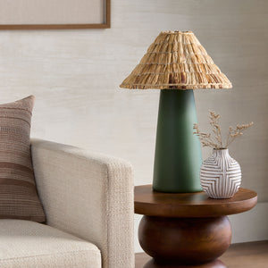   Modern European furniture - Seagrass Shade Ceramic Table Lamp - www.oroa.com | Oroa.com