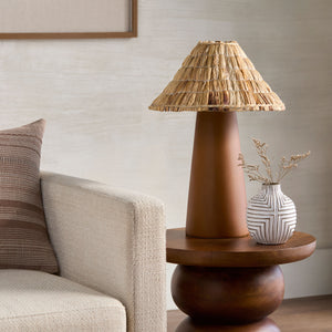  Modern European furniture - Seagrass Shade Ceramic Table Lamp - www.oroa.com | Oroa.com