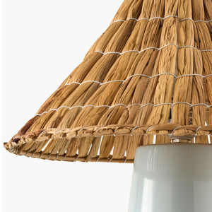   Modern European furniture - Seagrass Shade Ceramic Table Lamp - www.oroa.com | Oroa.com