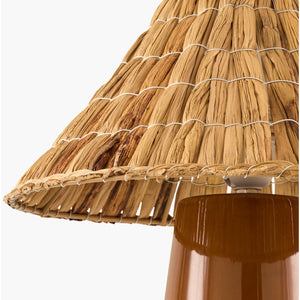   Modern European furniture - Seagrass Shade Ceramic Table Lamp - www.oroa.com | Oroa.com