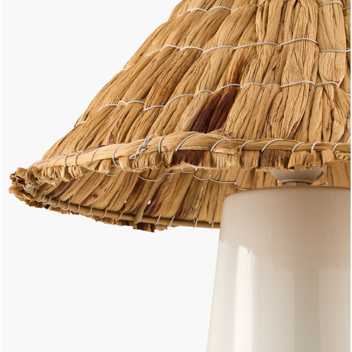   Modern European furniture - Seagrass Shade Ceramic Table Lamp - www.oroa.com | Oroa.com