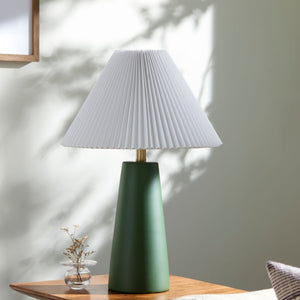   Modern European furniture - Pleated Shade Ceramic Table Lamp - www.oroa.com | Oroa.com