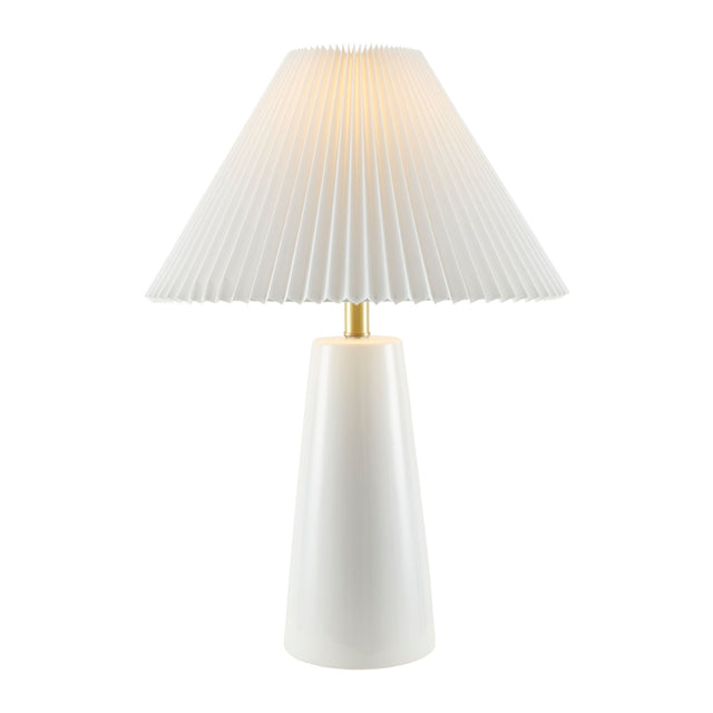 Modern European furniture - Pleated Shade Ceramic Table Lamp - www.oroa.com