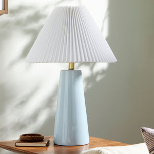   Modern European furniture - Pleated Shade Ceramic Table Lamp - www.oroa.com | Oroa.com
