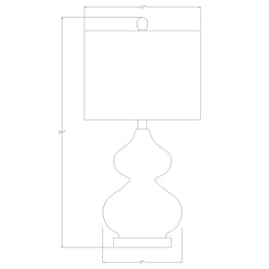   Modern European furniture - Gray Glass Accent Table Lamp - www.oroa.com | Oroa.com