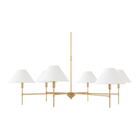   Modern European furniture - White Linen 6-Light Chandelier - www.oroa.com | Oroa.com