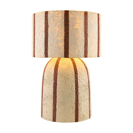   Modern European furniture - Beige Striped Accent Table Lamp - www.oroa.com | Oroa.com