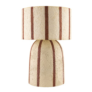   Modern European furniture - Beige Striped Accent Table Lamp - www.oroa.com | Oroa.com