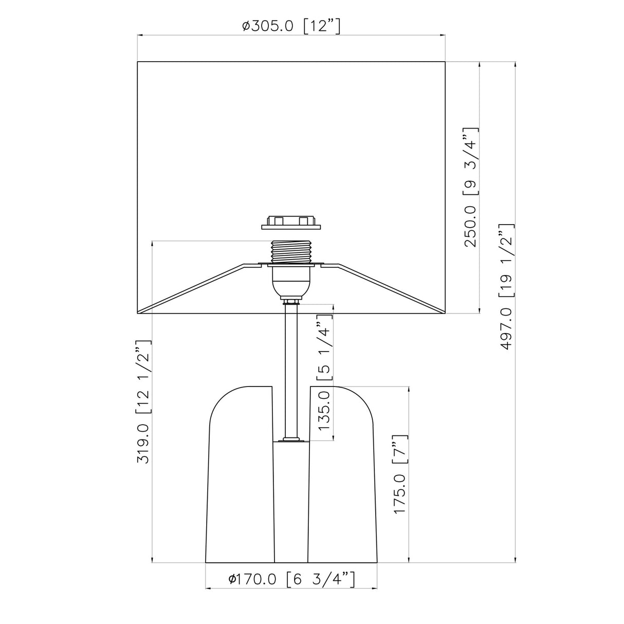   Modern European furniture - Gray Drum Linen Table Lamp - www.oroa.com | Oroa.com
