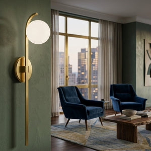   Modern European furniture - White Glass Sphere Wall Lamp - www.oroa.com | Oroa.com