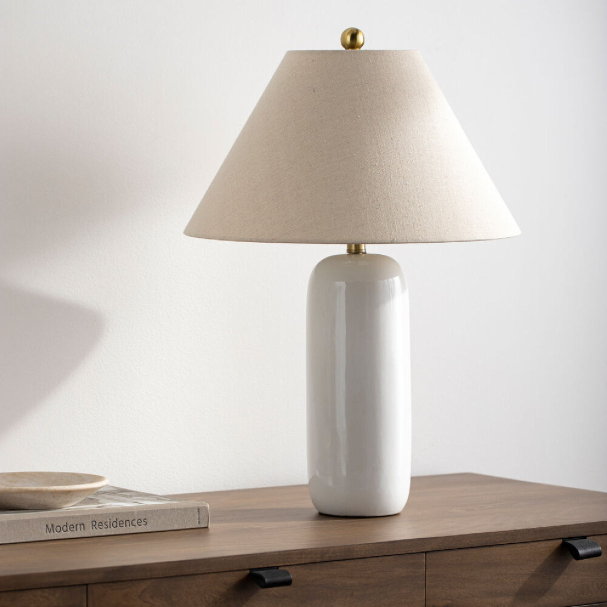   Modern European furniture - White Ceramic Accent Table Lamp - www.oroa.com | Oroa.com