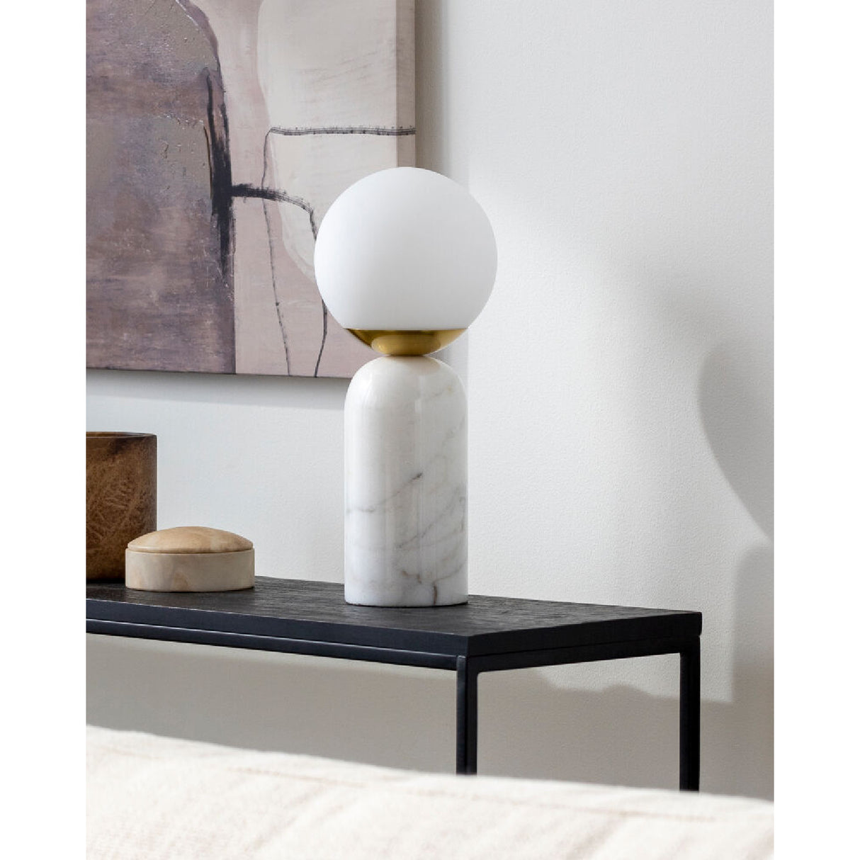   Modern European furniture - Marble White Glass Table Lamp - www.oroa.com | Oroa.com