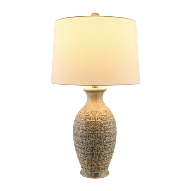 Modern European furniture - Gray Ceramic Accent Table Lamp - www.oroa.com