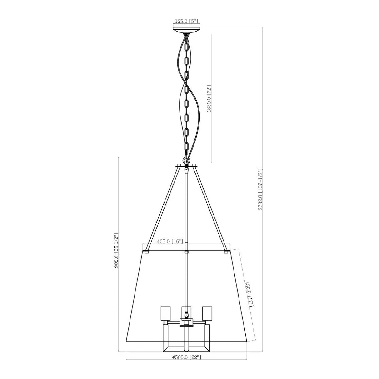   Modern European furniture - White Linen Chandelier - www.oroa.com | Oroa.com