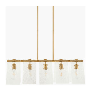  Modern European furniture - 5-Light Glass Pyramid Linear Chandelier - www.oroa.com | Oroa.com